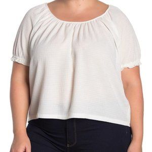 NWT MADEWELL Texture & Thread Peasant Top Size S L
